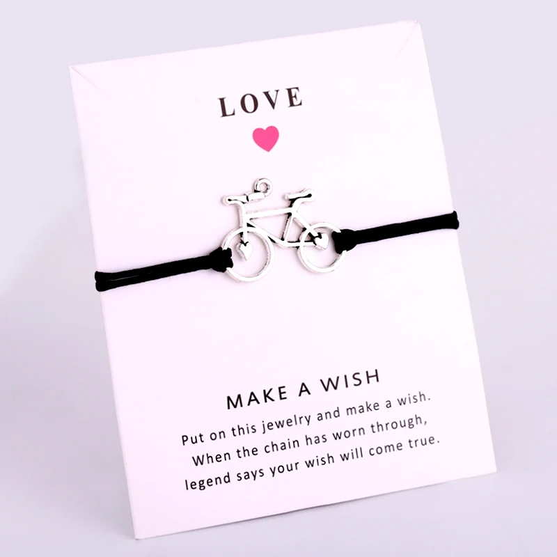 Велосипедные Шарм браслеты Спортивная цепочка ювелирные изделия для женщин мужчин девочек мальчиков