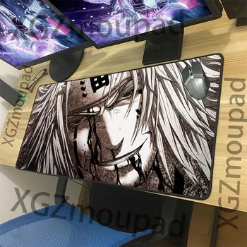 

XGZ Large Game Mouse Pad Black Lock Edge Japan Anime Naruto Jiraiya Computer Table Mat Speed Rubber Non-slip for Lol Csgo Gamer