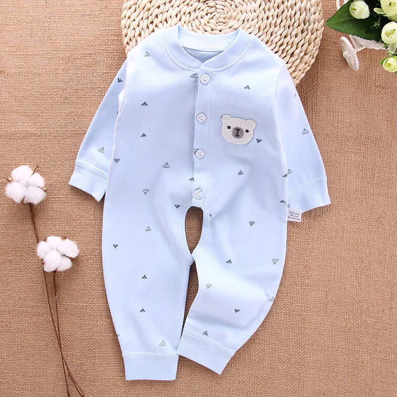 

2019 Autumn New Style Baby Onesie Pure Cotton Crawling Clothes Men And Women Baby Sleep Romper Newborns Clothes 0-1-Year-Old