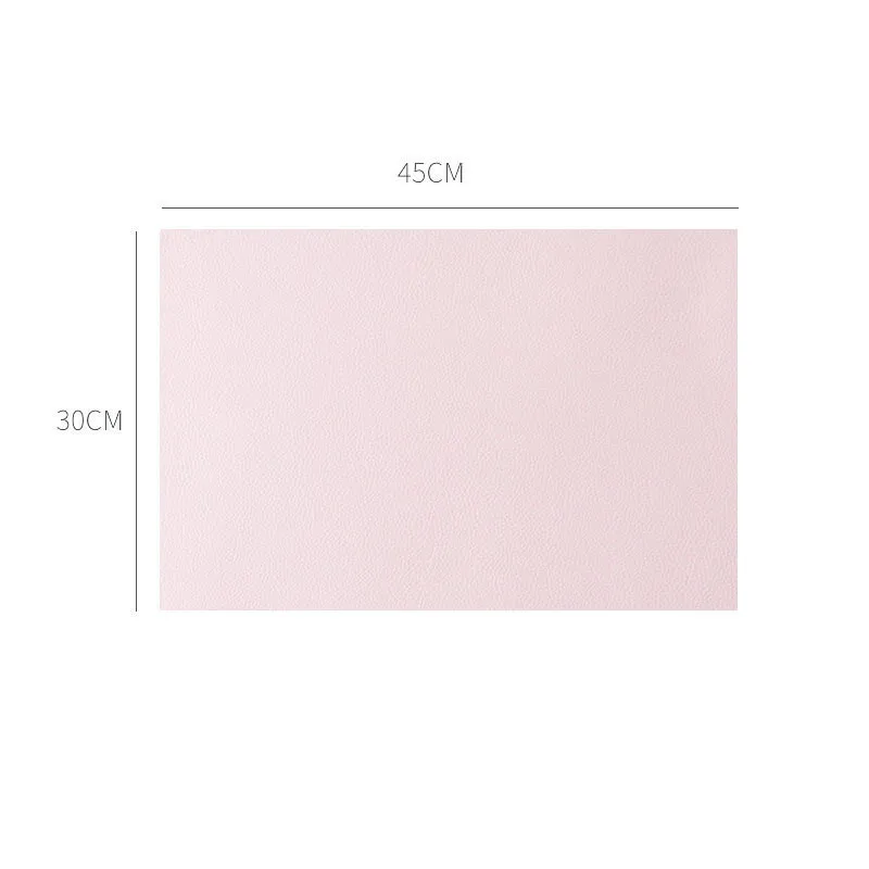 Pink Кожаные подстилки, моющиеся настольные коврики, подставки для стола, грязестойкие обеденные дисковые подстилки, Нескользящие декоративные аксессуары - Цвет: Pink