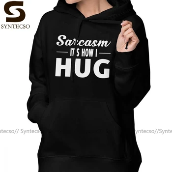 

Hug Dealer Hoodie SARCASM IT'S HOW I HUG Hoodies Cotton Kawaii Hoodies Women Long Sleeve Oversized Red Pullover Hoodie
