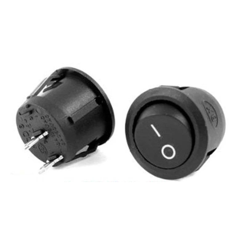 

Car Rocker Switch 2pcs Accessory Parts Around Black 6A 1 Pole 12V DC 230V Mini 15mm Useful