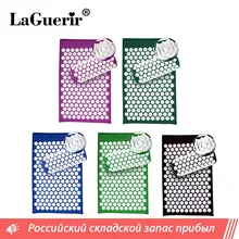 Акупрессуровый коврик для головы, шеи, спины, ног, массажная подушка с подушкой, коврик для йоги, шип, антистрессовая акупунктурная игла, Массажная подушка