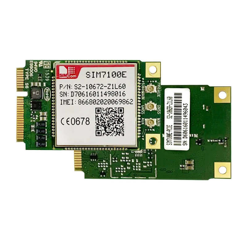 SIMCOM SIM7100E MINI PCIE LTE Cat-3 Module Five-Band LTE-FDD B1/B3/B7/B8/B20 Dual-Band LTE-TDD B38/B40 UMTS/HSDPA/HSPA+ B1/B8 simcom a7600e mini pcie lte cat1 4g модуль замены sim7600e lte fdd b1 b3 b5 b7 b8 b20 lte tdd b38 b40 gsm gprs edge 900 1800 мгц