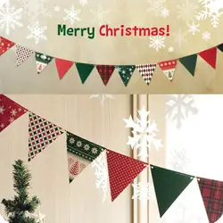 Рождественские украшения флаги висит флаг Рождественская елка вымпелы висит флаг торговый центр школы украшения деко