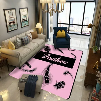 

European style long hair fashion bedroom carpet bay window bed head pad removable and washable personality carpet gradient color