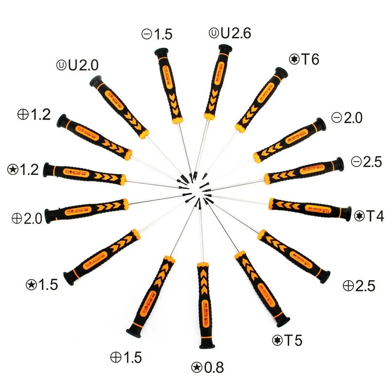 15 шт. плоский крест пятиконечный звездообразный ключ Набор отверток для iPhone мобильных телефонов планшетов ПК Инструменты для ремонта ноутбуков комплект