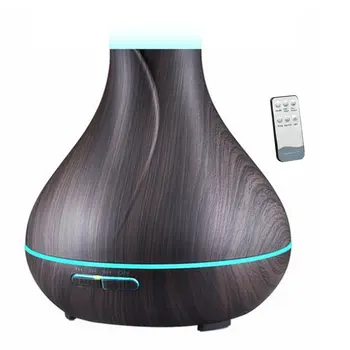 

Air Purifier Ultrasonic Air Humidifier Wood Grain LED with Remote Control Wood Grain Colorful Light Oil Purifier 020