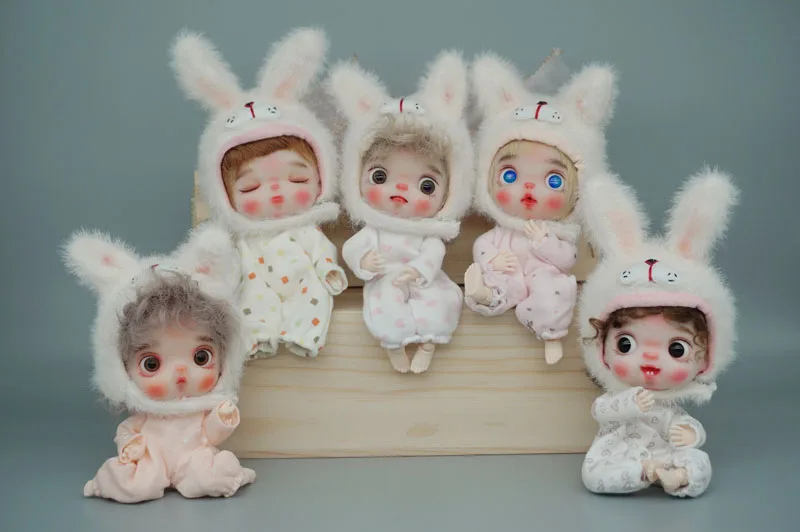 Ob11 Кукольное цельнокроеное платье BJD грук PD9 простое для ползания жасминовая