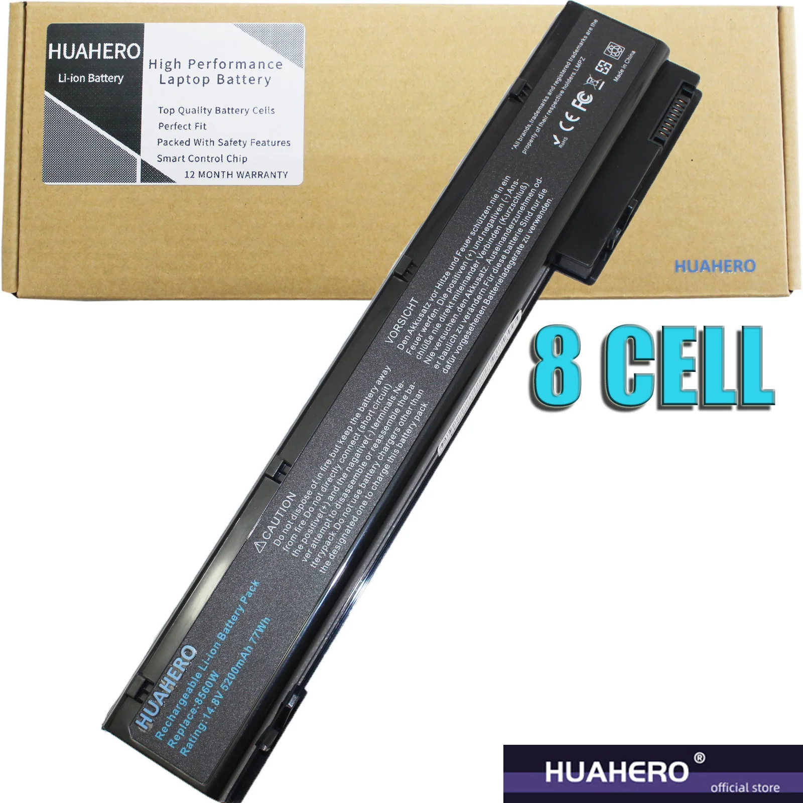 

HUAHERO 8 Cell 14.8V VH08 VH08XL Battery For HP EliteBook 8560w 8570w 8760w 8770w HSTNN IB2P HSTNN I93C 632425 001 632427 001 PC