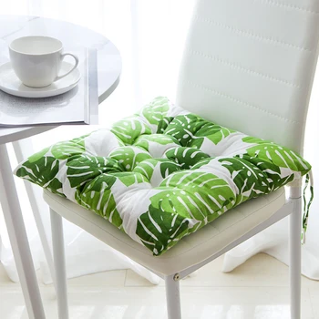 

Seat Chiar Cushion Leaf Printed Office Bar Chair Back Seat Cushions Sofa Pillow Buttocks Chair Cushion Home Office Decor