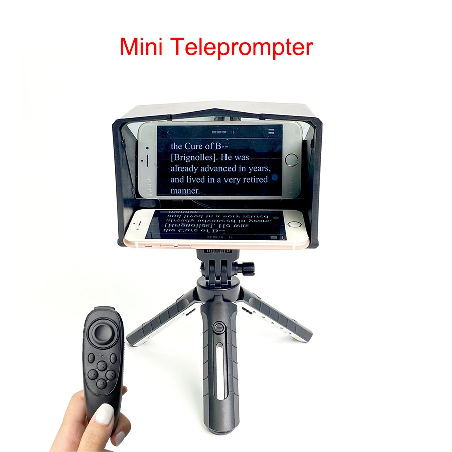 

Mini Camera Teleprompter for Canon Nikon Sony Camera Photo Studio DSLR for Youtube Interview Teleprompter Video remote control
