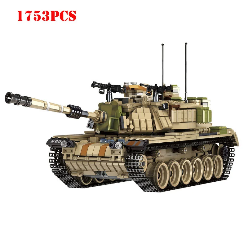 1753 шт. Panzer M60 преобразования танка Weopon строительные блоки маленького размера