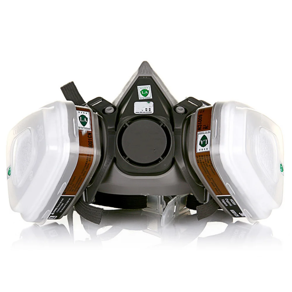 

6200 Half Face Gas Mask Chemical Industry Painting Spraying Respirator Dust Mask Suit Safety Organic Filter Work Filter Gas Mask