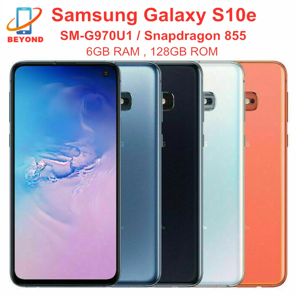 Samsung Galaxy S10e G970U G970U1 Snapdragon 855 6GB RAM 128GB ROM Octa Core 5.8" NFC Original Unlocked Mobile Phones iphone x refurbished