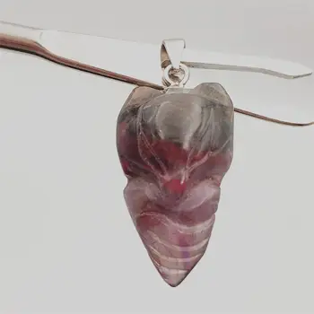 

Natural Auralite 23 Purple Red Pendant From Canada Rare Fox Carved Women Men 21x12mm Jewelry Necklace AAAAA