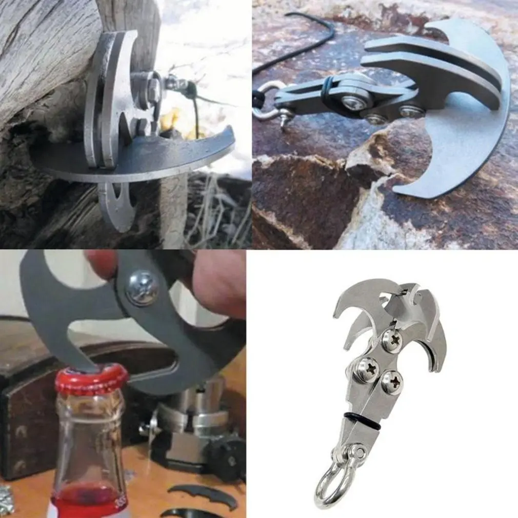 

High Quality Stainless Steel Multi-functional Performance Gravity Hook Survival Folding Climbing Tools Heavy Claw Flying Tiger