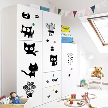 Mu ji Workers Ding Northern Европейский стиль INS наклейки на стену свежий дождливый день Горшечное растение котенок мультфильм творческие домашние декорации