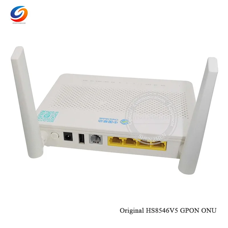 ePacket 10 шт. используется HS8546V5 HS8145V GPON ONU ONT 4GE+ 1TEL+ 2USB с 2,4G и 5G двухдиапазонный WiFi, английский интерфейс, без внешней коробки