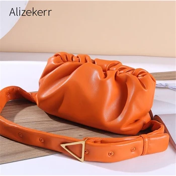 

Soft PU Leather Pleated Shoulder Bag Women 2020 New Korean Designer Clip Handbag Female High Quality Black Purse Casual Fashion
