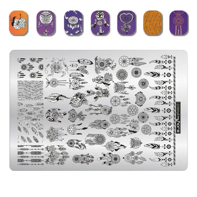 1PC**9.5X14.5cm Nail Art Stamping Plate 304 Stainless Steel Templates  Plates Image--Unique Design/Lace design nail Stamp Plate 1