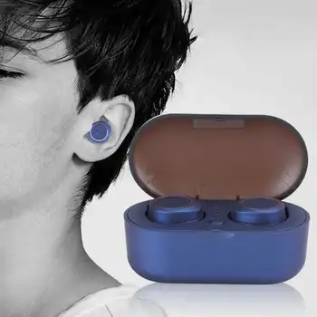 

Blue Mini Wireless Headphone Intelligent Voice Helper Bluetooth 5.0 In-Ear Earphone Hot