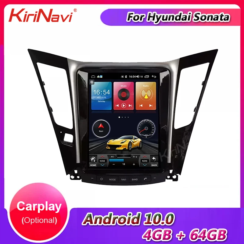 Автомагнитола KiriNavi с вертикальным экраном 10 4 дюйма Tesla Android 0 для Hyundai Sonata