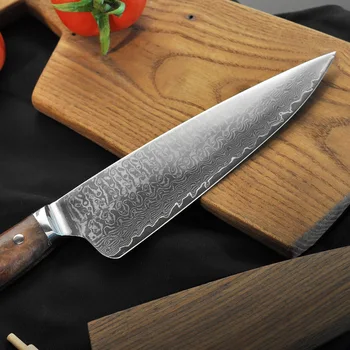 

Kitchen Knife Japanese vg10 Damascus Steel 8 inch Chef Knife Handmade Butcher Slaugher Cleaver Cook Knives Vegetable Meat Knife