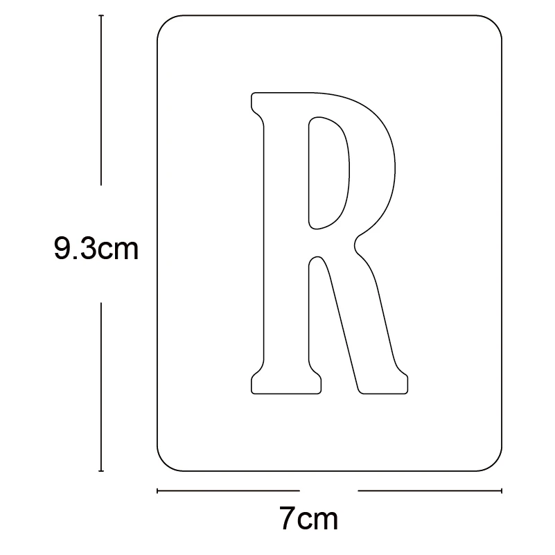 

Uppercase letter R Metal Diy Leather Mold Cutting Dies Steel Punch Cut Mold Wooden Die For Leather Crafts Making