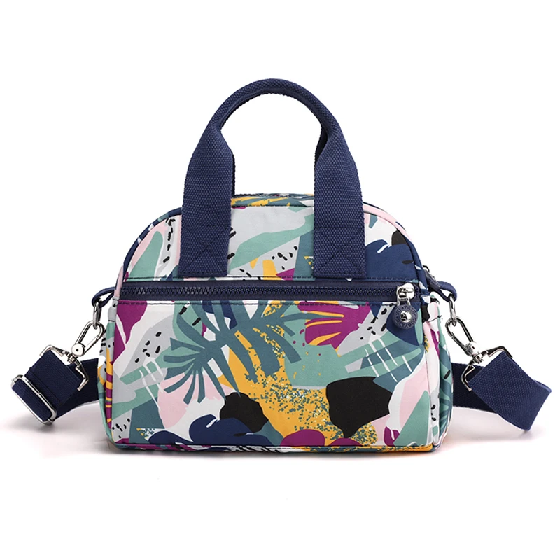 Women Handbags Fashion Floral Pattern Fabric Mommy Bag Large Capacity Multi-pocket Female Shoulder Bag