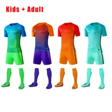 Семейный комплект спортивной одежды для папы и сына; футбольные комплекты из джерси; коллекция года; детские спортивные костюмы с короткими рукавами; трикотажные мужские костюмы