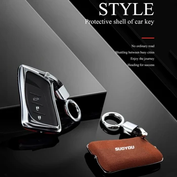 

Car Styling Key Cover Case For Lexus ES300h ES200 UX250h LS350 LS500h ES350 ES260 2018 Smart 3 Buttons Fob Suede Leather Remote