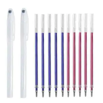 

11/12pcs Fabric Marker Heat Erasable Pen Refill Set for DIY Patchwork Dressmaking High Temperature Disappearing Washable Handle