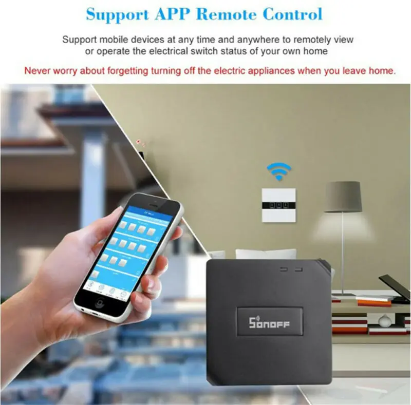 Sonoff умный радиочастотный мост шлюз WiFi беспроводной Радиочастотный переключатель умный пульт дистанционного управления Замена умный дом автоматизация Универсальный 433 МГц