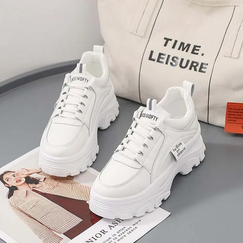 Women Platform Running Shoes Breathable Soft Sport Shoes Woman Chunky Wedge Footwear