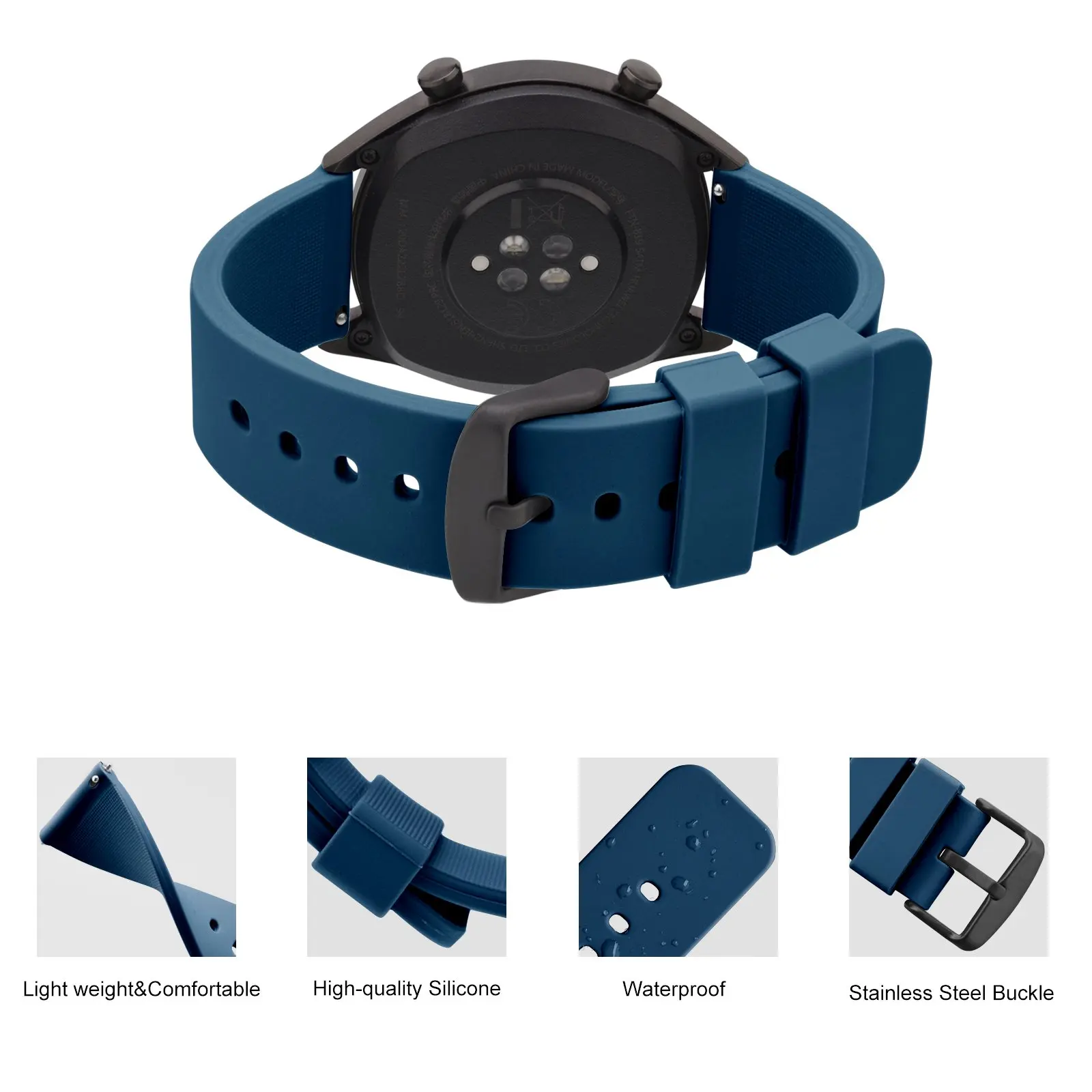 BISONSTRAP Silicone Watch Strap for Men Women 14mm 18mm 22mm 24mm waterproof Sports Watch Band Quick Release Watch accessories