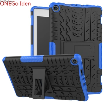

For Amazon Kider fire ONEGo Iden HD 8-inch 2017 2018 Shock-proof Mixed Rubber Shell Pure-color Fashion Three-proof Bracket Shell