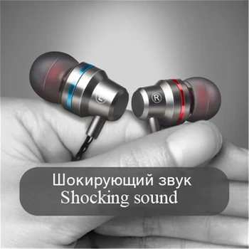 

3.5mm In-Ear Headphones Earphone Stereo Bass Headset Metal Wired Earphone HiFi Headphones Mic for Xiaomi Samsung Smartphone