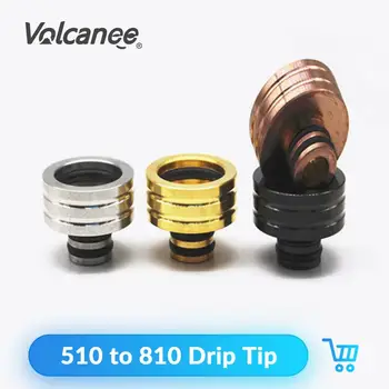 

Volcanee 1pc 510 to 810 Drip Tip Adapter Heat Sink for 510 Thread V8 Baby Tank RDA RTA Atomizer E Cigarette Vape Accessories