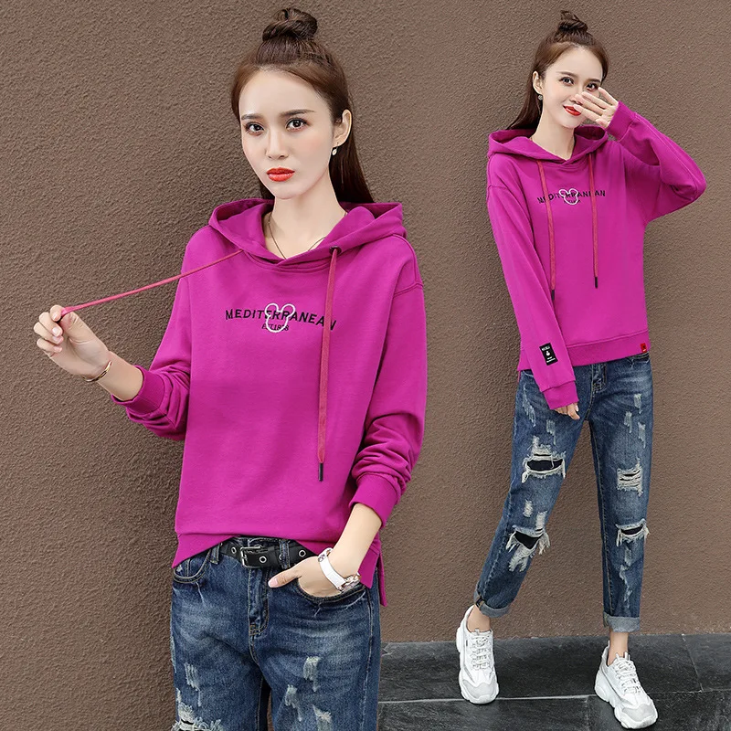 

2019 New Style Autumn Clothing Sports Clothing WOMEN'S Suit Large Size Sportswear Spring Loose-Fit Smart Casual Hoodie