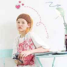 Южная Корея, большой ободок, двойной слой, вязаная резинка для волос, эластичность, осень и зима, универсальная, для похудения, одноцветное оголовье из пряжи