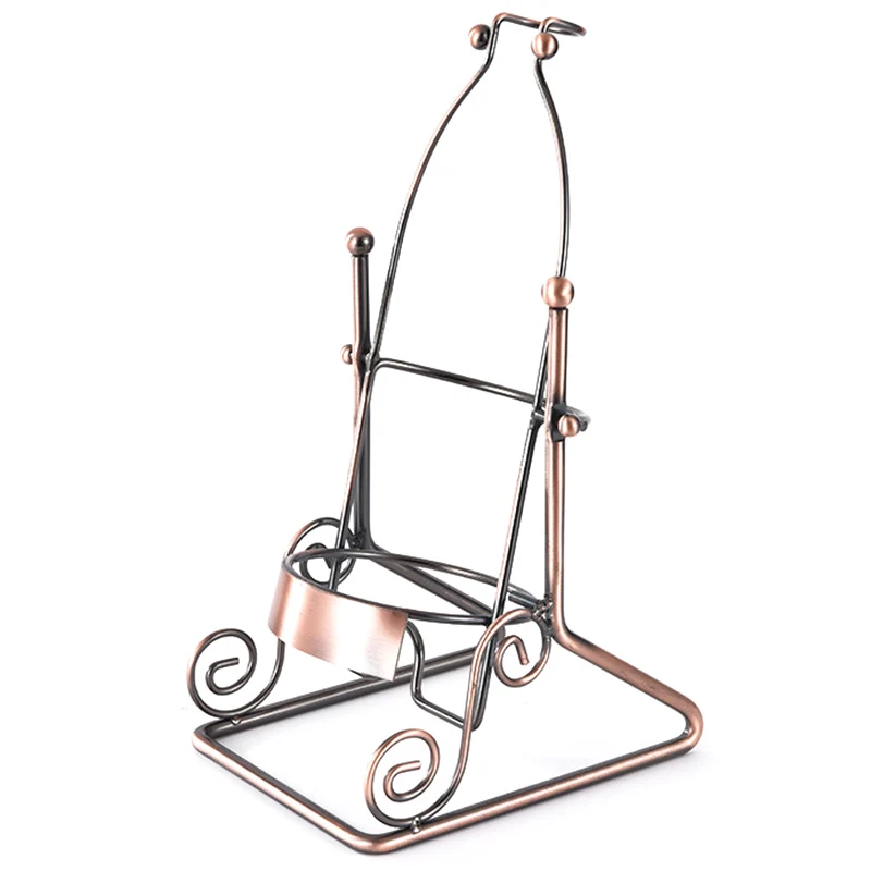 

1 PCS Creative Swing Wine Rack 3 Liters Wine Display Rack European Wrought Iron Wine Rack (Without Bottle and Cup)