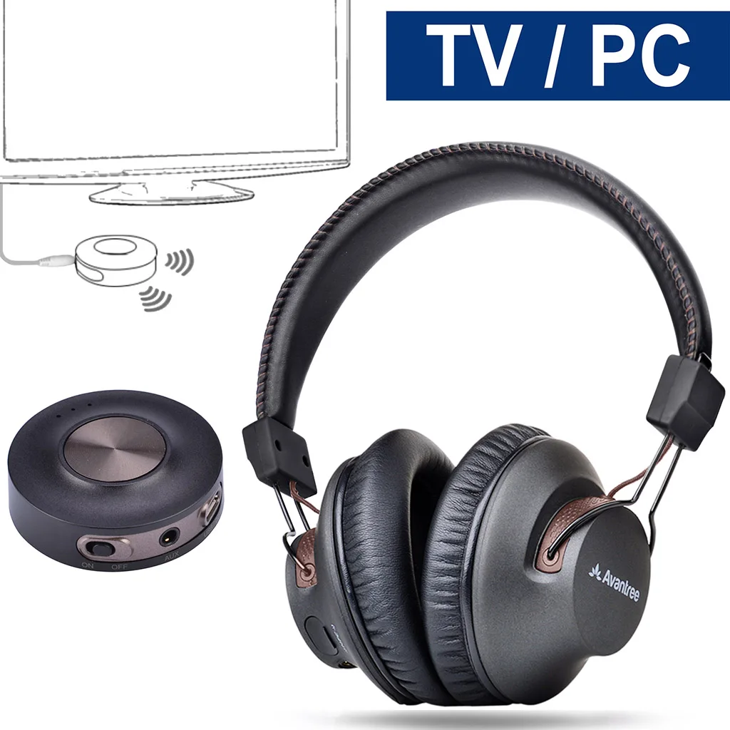 

Avantree Wireless Headphones for TV with Bluetooth Transmitter SET