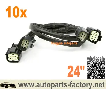 

longyue 10pcs Front O2 Sensor Wire Harness Extension 24" for 2011-14 Ford Mustang V6 3.7L- - S197