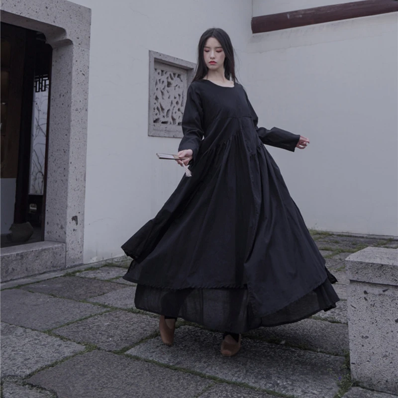 NINI WONDERLAND 2021 Spring Cotton Long Sleeve Asymmetrical Dresses Women Solid Color Elegant Dress Ladies Boho White | Женская одежда