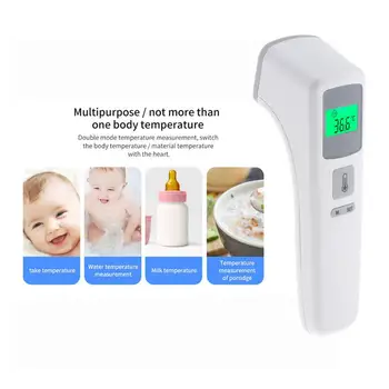

1 Pcs Baby Thermometer Infrared Digital LCD Body Measurement Forehead Ear Non-Contact Adult Body Fever IR 32-42.9 Deg 0.5-1 Sec