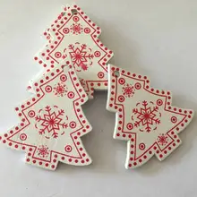 10 шт./компл. красные белые деревянные снежинки Рождественские Подвески украшения для рождественской вечеринки дети подарок на елку украшения
