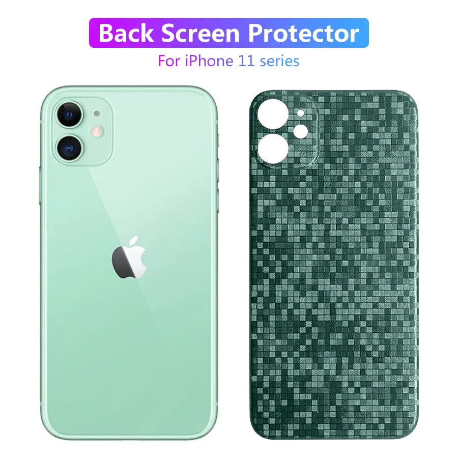 Для iPhone 11 Pro Max кожаный узор задняя Вставка Наклейка 3D полное покрытие протектор экрана для iPhone 11 Pro задняя мягкая пленка