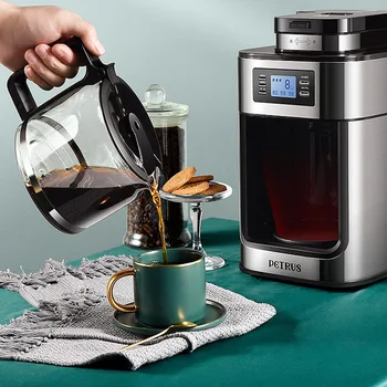 

Bai Cui Fully Automatic Coffee Grinder Home American Hourglass Small All-in-One Machine Coffee Pot Research Coffee Grinder