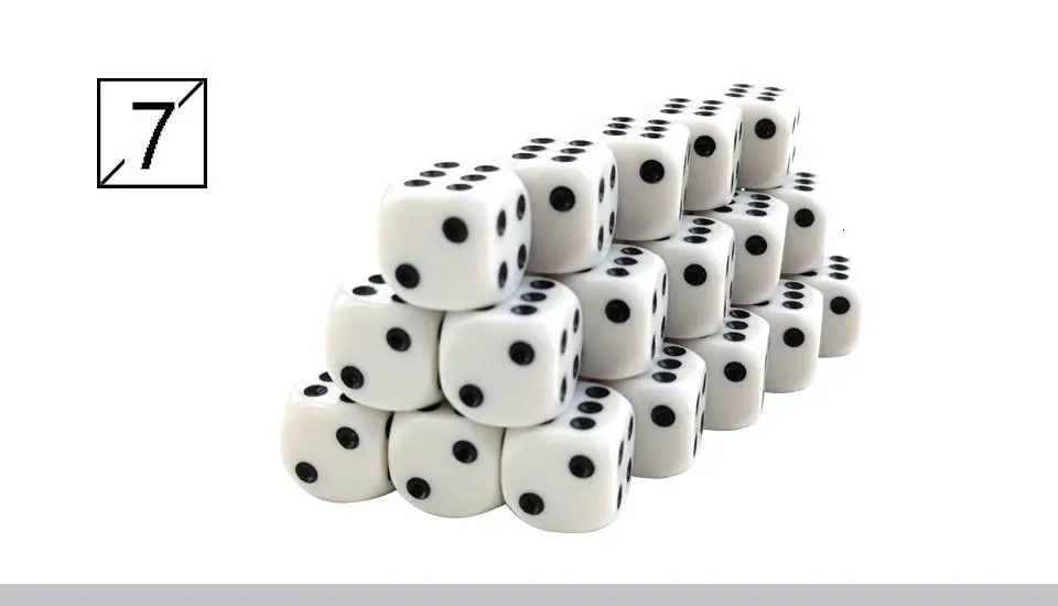Yernea High-quality 30PcsLot 16mm Dice Set White Black Point Drinking Dice Acrylic White Round Corner D6 Points Dice Club Party (8)